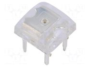 LED Super Flux; orange; 7.62x7.62mm; 750÷1200mcd; 140°; 50mA OPTOSUPPLY
