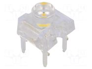 LED Super Flux; white warm; 7.62x7.62mm; 1560÷2180mcd; 120°; 30mA OPTOSUPPLY