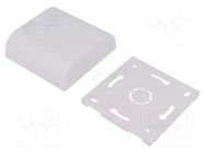 Enclosure: wall mounting; X: 80mm; Y: 80mm; Z: 25mm; ABS; white ITALTRONIC