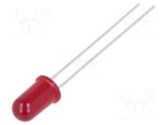 LED; red; 5mm; 2.4mcd; 60°; Front: convex; 1.9÷2.4VDC; No.of term: 2 BROADCOM (AVAGO)