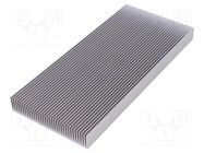 Heatsink: extruded; grilled; natural; L: 200mm; W: 90mm; H: 17mm; raw FISCHER ELEKTRONIK