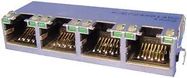 CONNECTOR, MODULAR JACK, 4PORT, 8P8C