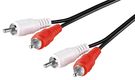 Stereo RCA Cable 2x RCA, Shielded, 1.5 m - 2 RCA male (audio left/right) > 2 RCA male (audio left/right)