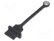 Protection cap; Application: USB A socket; black; MUSB AMPHENOL COMMUNICATIONS SOLUTIONS