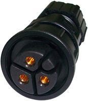 CIRCULAR CONNECTOR, RECEPTACLE, 3 POSITION, CABLE