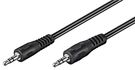 AUX Audio Connector Cable, 3.5 mm Stereo, flat cable, 5 m, black - 3.5 mm male (3-pin, stereo) > 3.5 mm male (3-pin, stereo)