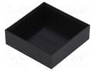 Enclosure: designed for potting; X: 50mm; Y: 50mm; Z: 15mm; ABS GAINTA