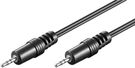 AUX Audio Connector Cable, 2.5 mm Stereo, 1.5 m, black - 2.5 mm male (3-pin, stereo) > 2.5 mm male (3-pin, stereo)