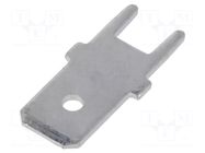 Terminal: flat; 6.3mm; 0.8mm; male; THT; tinned; brass; straight VOGT