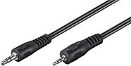 Audio AUX Adapter Cable, 3.5 mm to 2.5 mm Stereo, 2 m, black - 3.5 mm male (3-pin, stereo) > 2.5 mm male (3-pin, stereo)