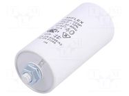 Capacitor: for discharge lamp; 40uF; 250VAC; ±10%; Ø45x95mm; 6 MIFLEX