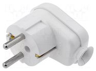 Connector: AC supply; male; plug; 2P+PE; 230VAC; 16A; white; PIN: 3 PLASTROL