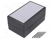 Enclosure: multipurpose; X: 85mm; Y: 145mm; Z: 73mm; with panel; ABS TEKO
