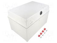 Enclosure: wall mounting; X: 200mm; Y: 300mm; Z: 180mm; CAB; grey FIBOX
