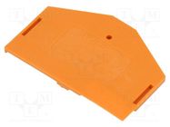 End/partition plate; orange; 280; 2.5x36.5x50.5mm WAGO