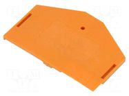 End/partition plate; orange; 280; 2.5x36.5x50.5mm WAGO