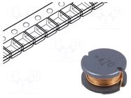 Inductor: wire; SMD; 270uH; 570mA; ±10%; Ø: 10mm; 970mΩ; H: 6mm BOURNS