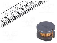 Inductor: wire; SMD; 4.7uH; 3.7A; ±20%; Ø: 8mm; 30mΩ; H: 5mm BOURNS