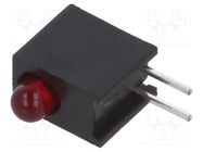 LED; in housing; 3mm; No.of diodes: 1; red; 10mA; Lens: red,diffused BROADCOM (AVAGO)