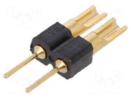 Connector: pin strips; adapter; PIN: 2; straight; soldering,THT CONNFLY