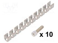 Screw bridge; ways: 10; Width: 8mm 