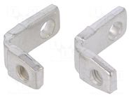 Set of angle brackets for D-Sub; M3; Kit: angle bracket x2 CONEC