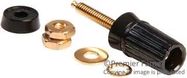 BINDING POST, 15A, #6-32, STUD, BLACK