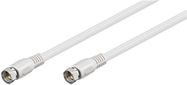 SAT Antenna Cable (80 dB), Double Shielded, 2.5 m, white - F plug > F plug (fully shielded)