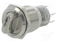 Switch: rotary; Pos: 2; SPDT; 0.5A/220VAC; 1A/24VDC; -20÷55°C; 50mΩ ONPOW