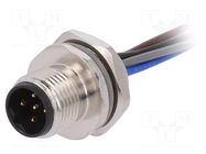 Connector: M12; socket; PIN: 5; male; 60V; straight; IP67; cables TE Connectivity