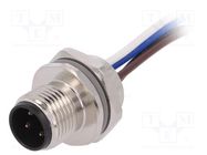 Connector: M12; socket; PIN: 4; male; A code-DeviceNet / CANopen TE Connectivity