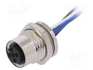 Connector: M12; socket; PIN: 5; female; B code-Profibus; cables TE Connectivity