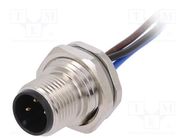 Socket; M12; PIN: 3; male; A code-DeviceNet / CANopen; cables; IP67 TE Connectivity