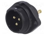 Connector: circular; socket; male; PIN: 3; IP68; SP21; 10A; 500V WEIPU