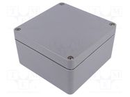 Enclosure: multipurpose; X: 160mm; Y: 160mm; Z: 91mm; EURONORD; grey FIBOX