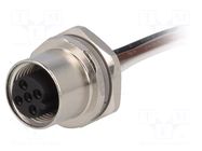 Connector: M12; socket; PIN: 5; female; 60V; straight; IP67; cables TE Connectivity
