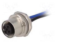 Connector: M12; socket; PIN: 5; female; 60V; straight; IP67; cables TE Connectivity