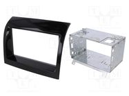 Radio frame; Citroën,Fiat,Peugeot; 2 DIN; black gloss ACV