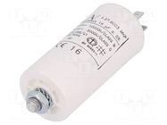 Capacitor: polypropylene; motors, run; 16uF; 420VAC; Ø40x73.5mm KEMET