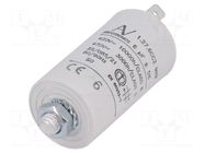 Capacitor: polypropylene; motors, run; 6uF; 420VAC; Ø30x56.5mm KEMET