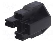 Terminals cover; female; snap fastener; ways: 5; black; UL94V-0 TE Connectivity