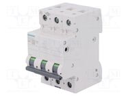 Circuit breaker; 400VAC; Inom: 63A; Poles: 3; Charact: B; 6kA; IP20 SIEMENS