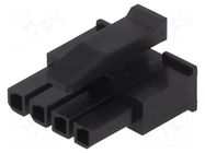 Connector: wire-wire; plug; female; PIN: 4; Micro MATE-N-LOK; 250V TE Connectivity