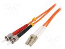 Fiber patch cord; OM2; LC/UPC,ST/UPC; 2m; Optical fiber: 50/125um LOGILINK
