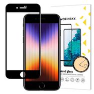 Wozinsky Super Durable Full Glue Tempered Glass Full Screen with Frame Case Friendly iPhone SE 2022 / SE 2020 / iPhone 8 / iPhone 7 Black, Wozinsky