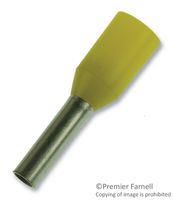 TERMINAL, FERRULE, 17AWG, CRIMP, YELLOW