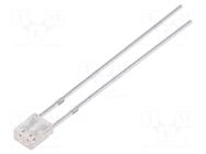 LED; red/yellow; rectangular; 2x3x4mm; bipolar,bicolour; 100° OPTOSUPPLY