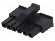 Connector: wire-wire; plug; female; PIN: 6; Micro MATE-N-LOK; 250V TE Connectivity