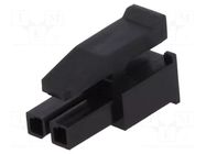 Connector: wire-wire; plug; female; PIN: 2; Micro MATE-N-LOK; 250V TE Connectivity