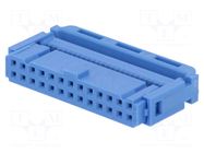 Connector: IDC; plug; female; PIN: 26; angled; IDC; for ribbon cable TE Connectivity
